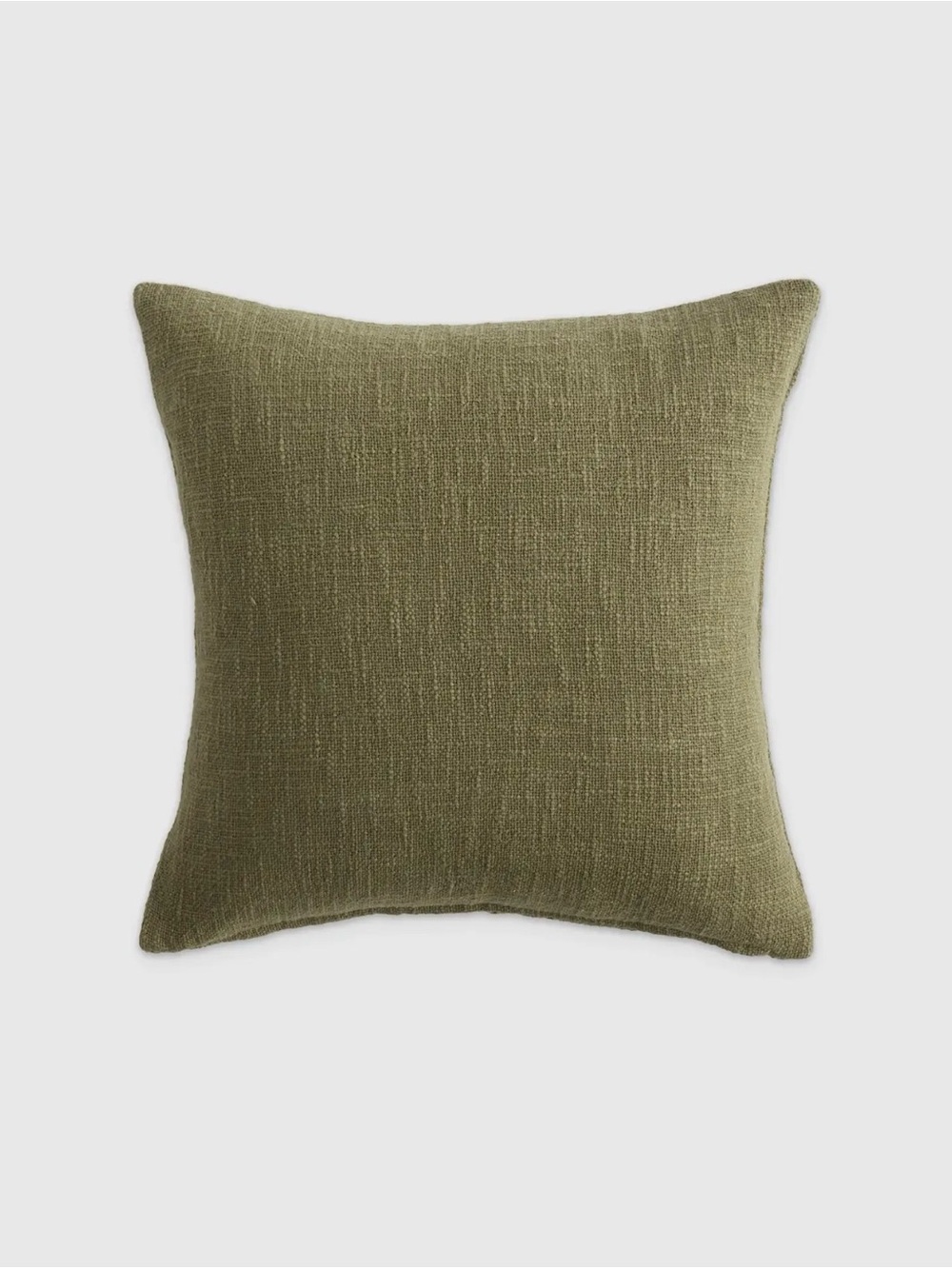 Quince Cotton Olive Textured Square Throw Pillow 20x20 - Retail $40